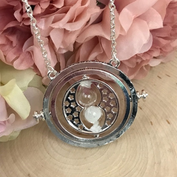 3/$30 Harry Potter Time Turner Silver Necklace - Picture 3 of 8